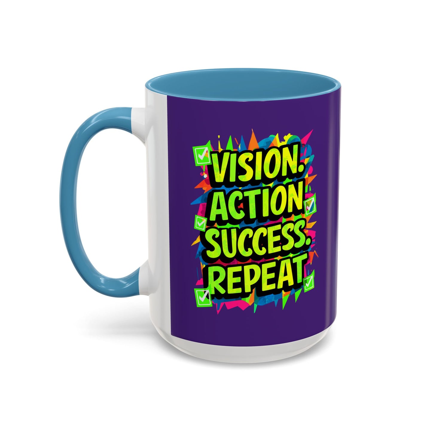 Vision Action Success Repeat Accent Coffee Mug (11, 15oz)