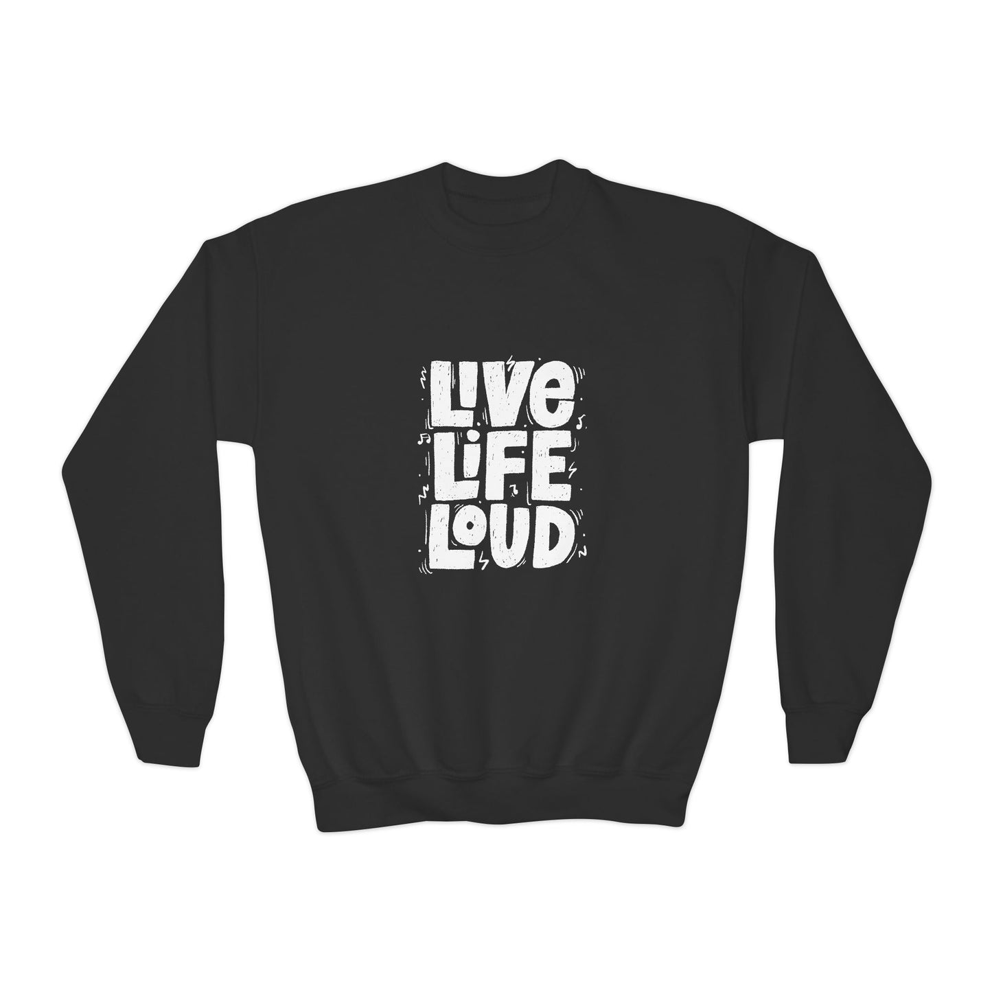 Live Life Loud Youth Crewneck Sweatshirt