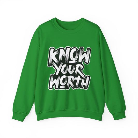 Know Your Worth Unisex Heavy Blend™ Crewneck Sweatshirt