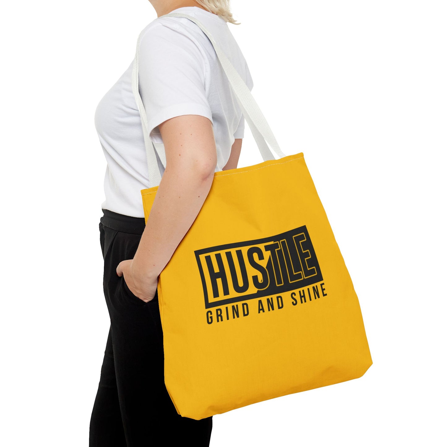 Hustle Grind And Shine Tote Bag (AOP)