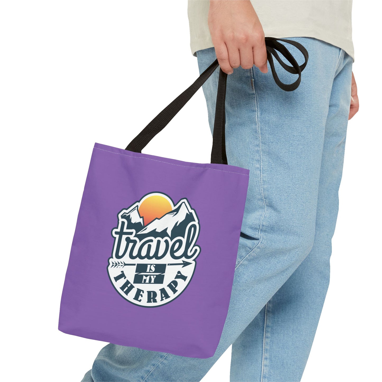 Travel Is My Therapy Tote Bag (AOP)