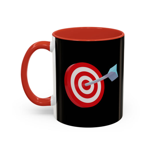 3d Render Arroe Hit The Center Of Target Or Goal Of Success Accent Coffee Mug (11, 15oz)