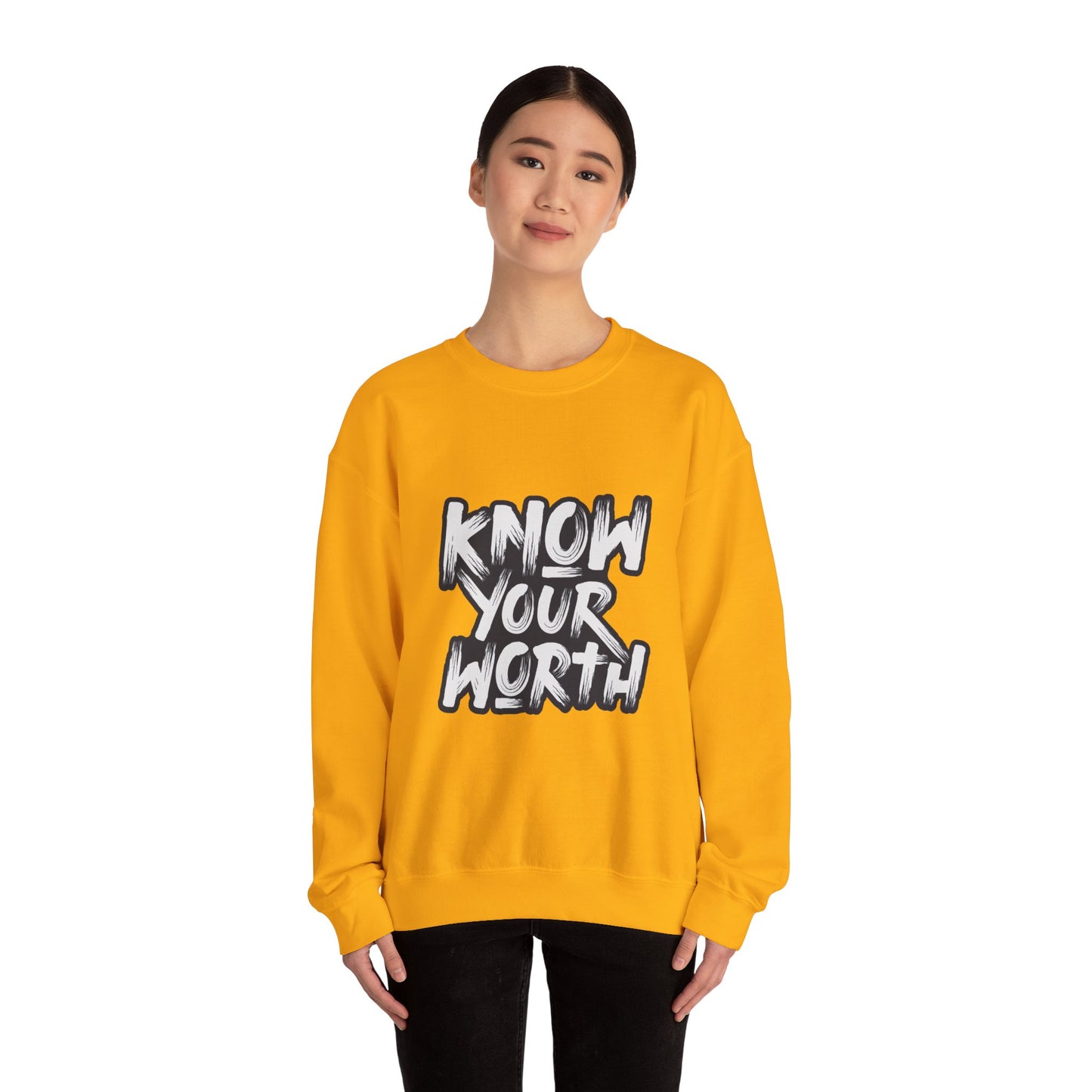 Know Your Worth Unisex Heavy Blend™ Crewneck Sweatshirt