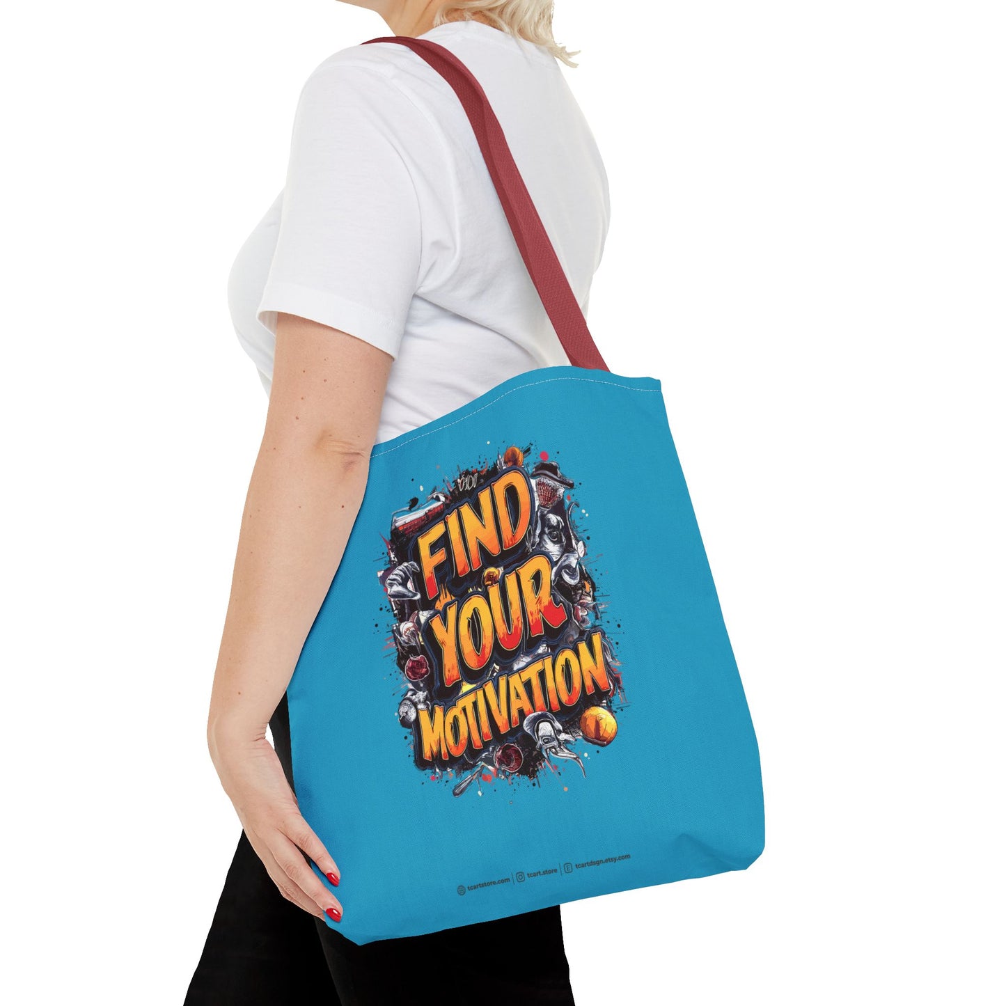 Find Your Motivation Tote Bag (AOP)