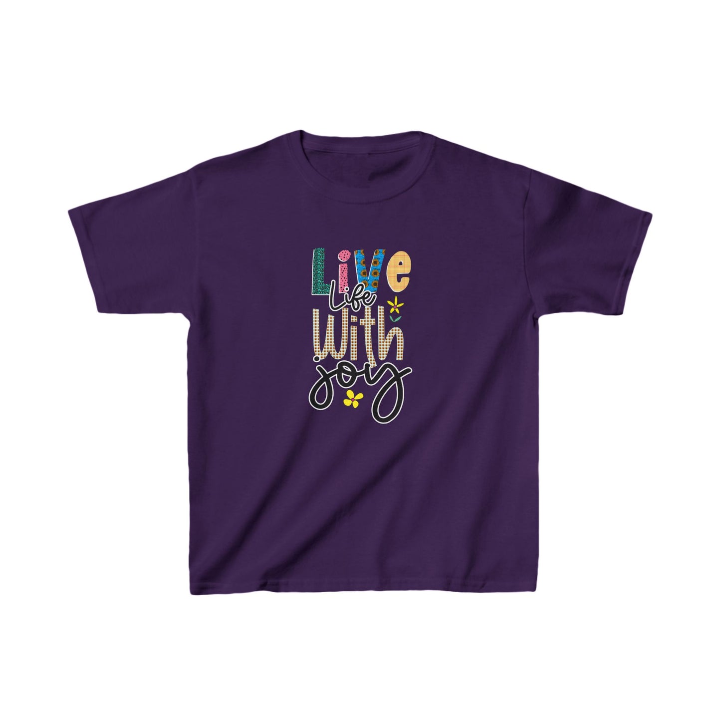 Live Life With Joy Kids Heavy Cotton™ Tee