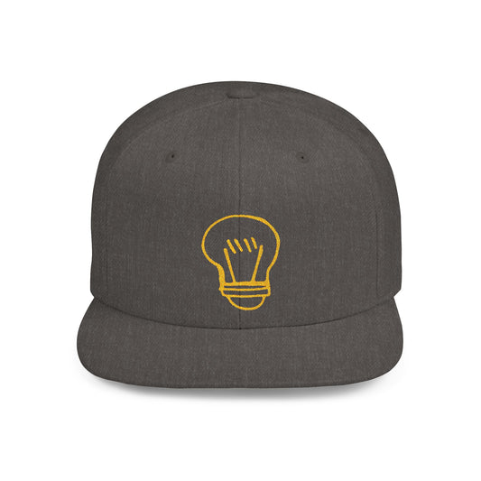 Drawing Light Bulb Flat Bill Snapback