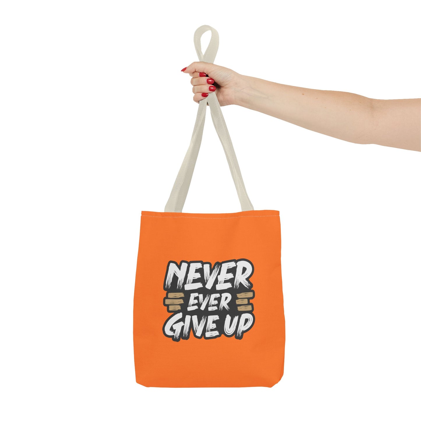 Never Give Up Tote Bag (AOP)