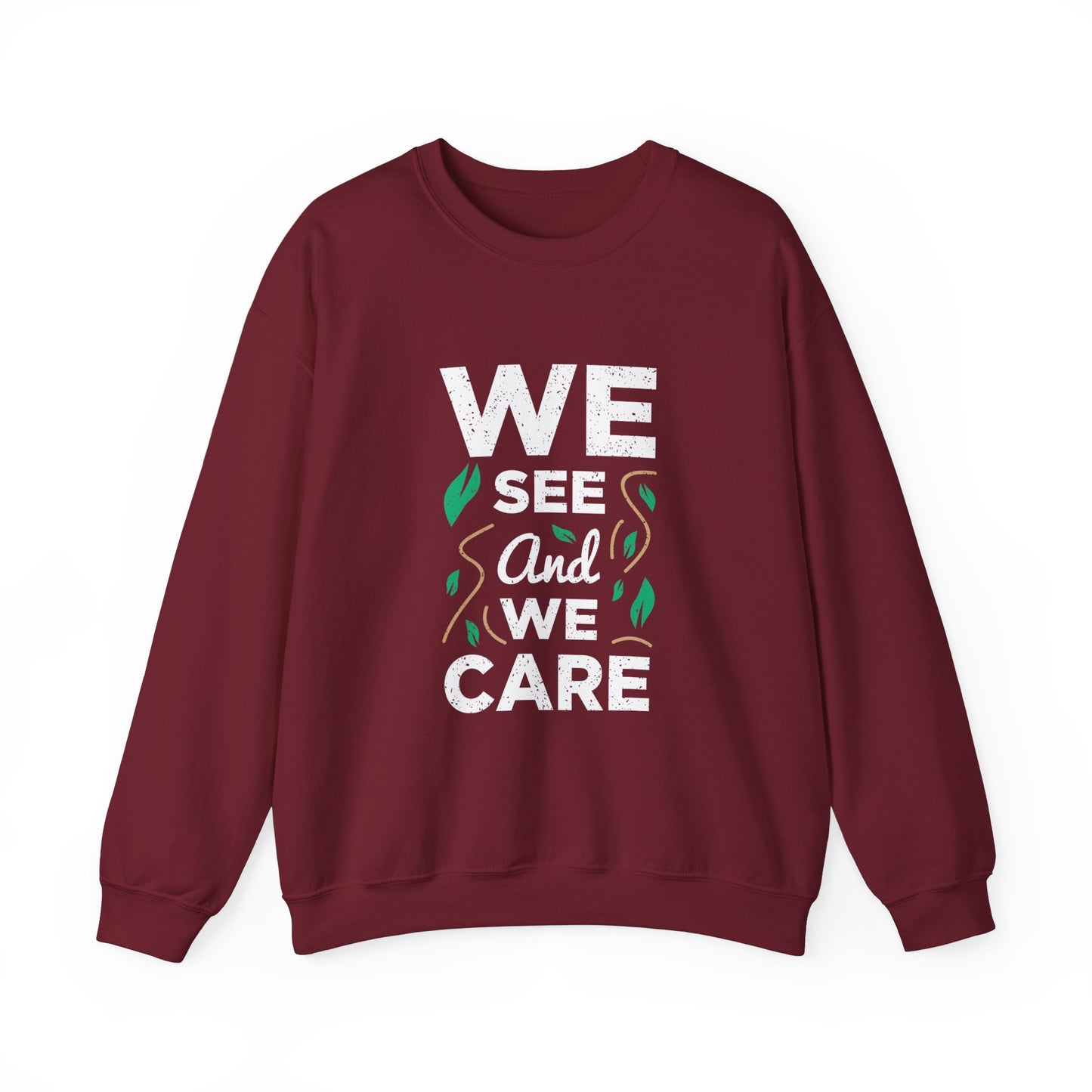 We See And We Care Unisex Heavy Blend™ Crewneck Sweatshirt