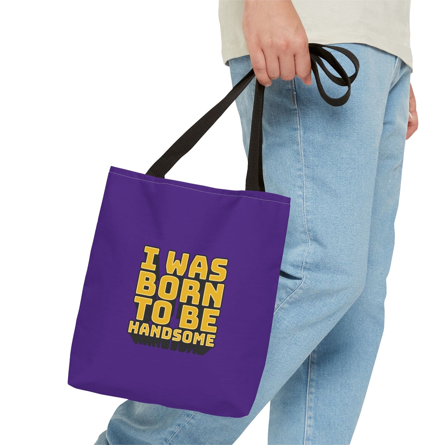 I Was Born To Be Handsome Tote Bag (AOP)