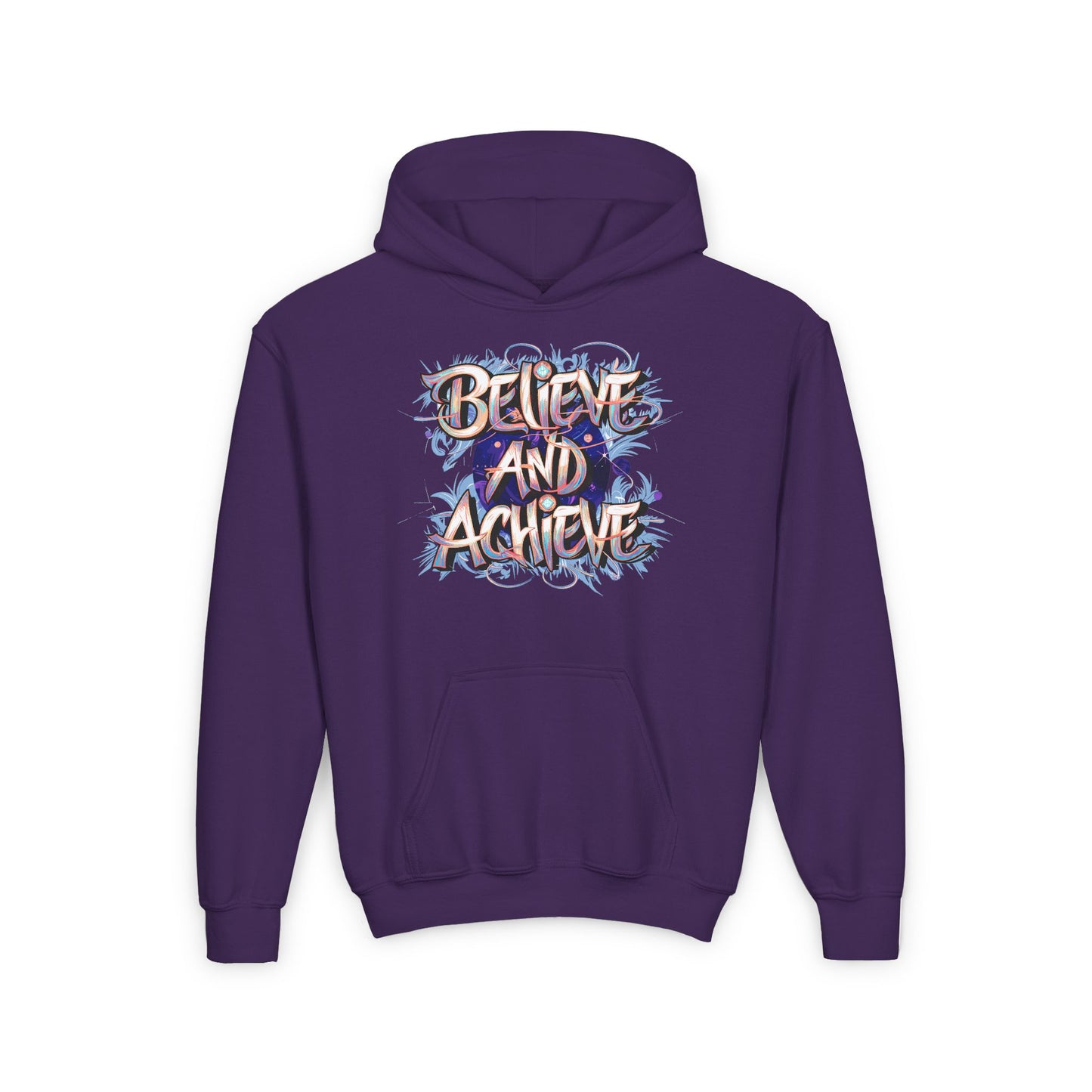 Believe And Achieve Youth Heavy Blend Hooded Sweatshirt