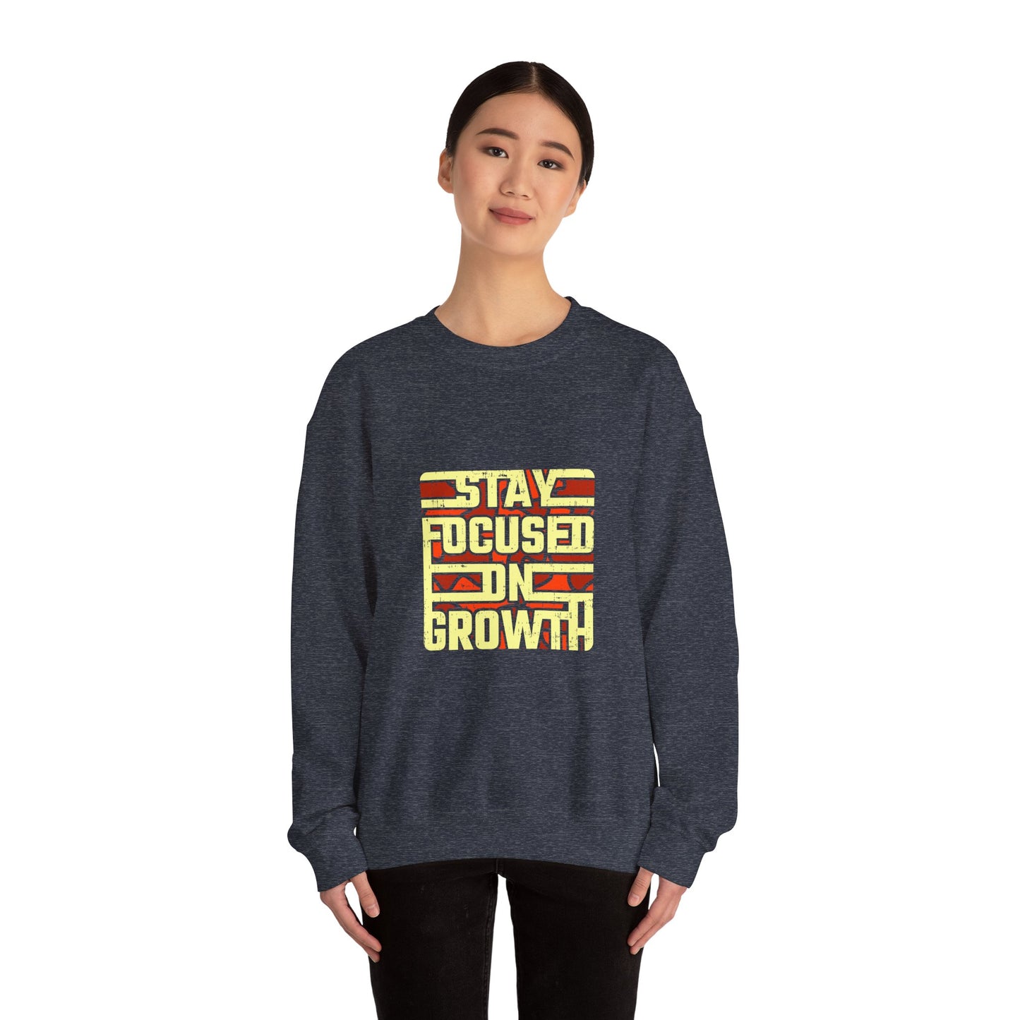 Stay Focused On Growth Unisex Heavy Blend™ Crewneck Sweatshirt
