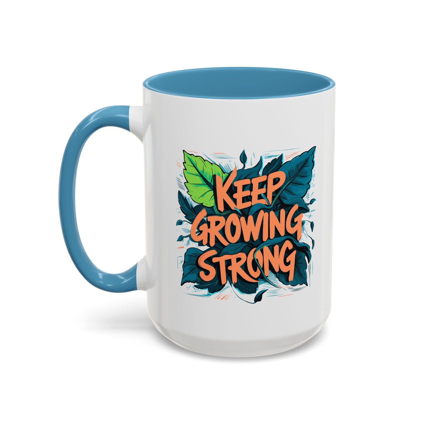 Keep Growing Strong Accent Coffee Mug (11, 15oz)