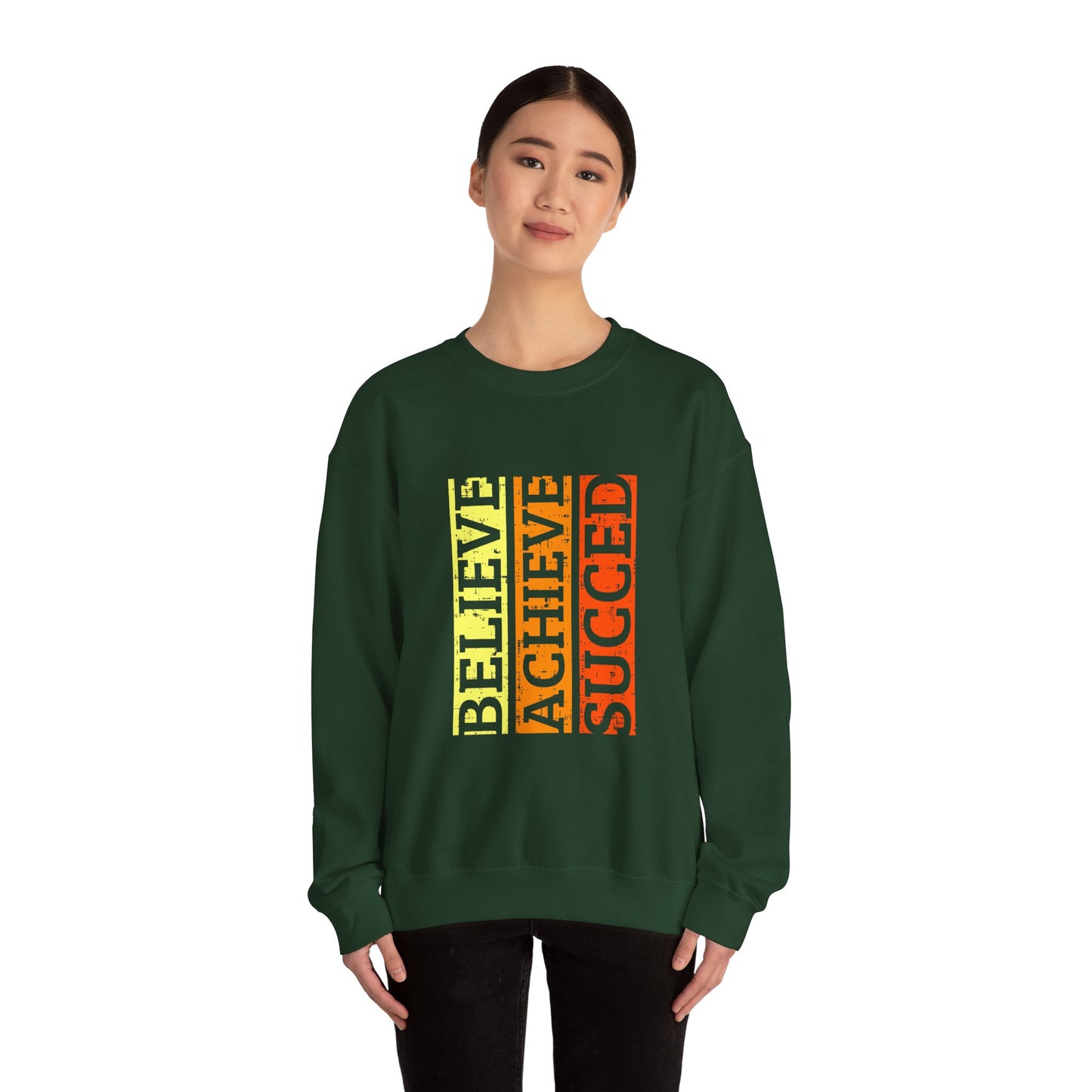 Belive Achieve Succed Unisex Heavy Blend™ Crewneck Sweatshirt