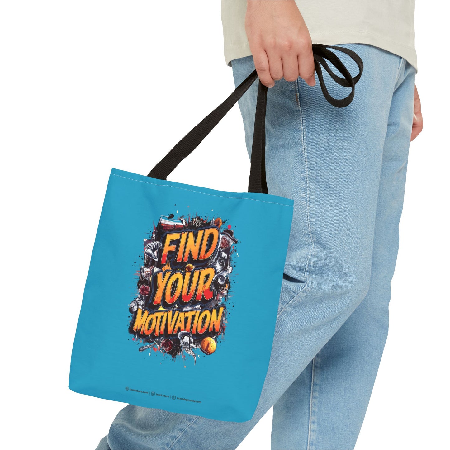 Find Your Motivation Tote Bag (AOP)