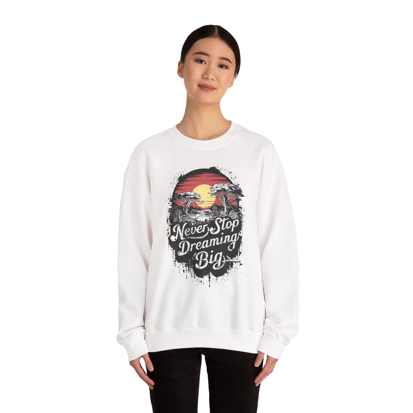 Never Stop Dreaming Big Unisex Heavy Blend™ Crewneck Sweatshirt