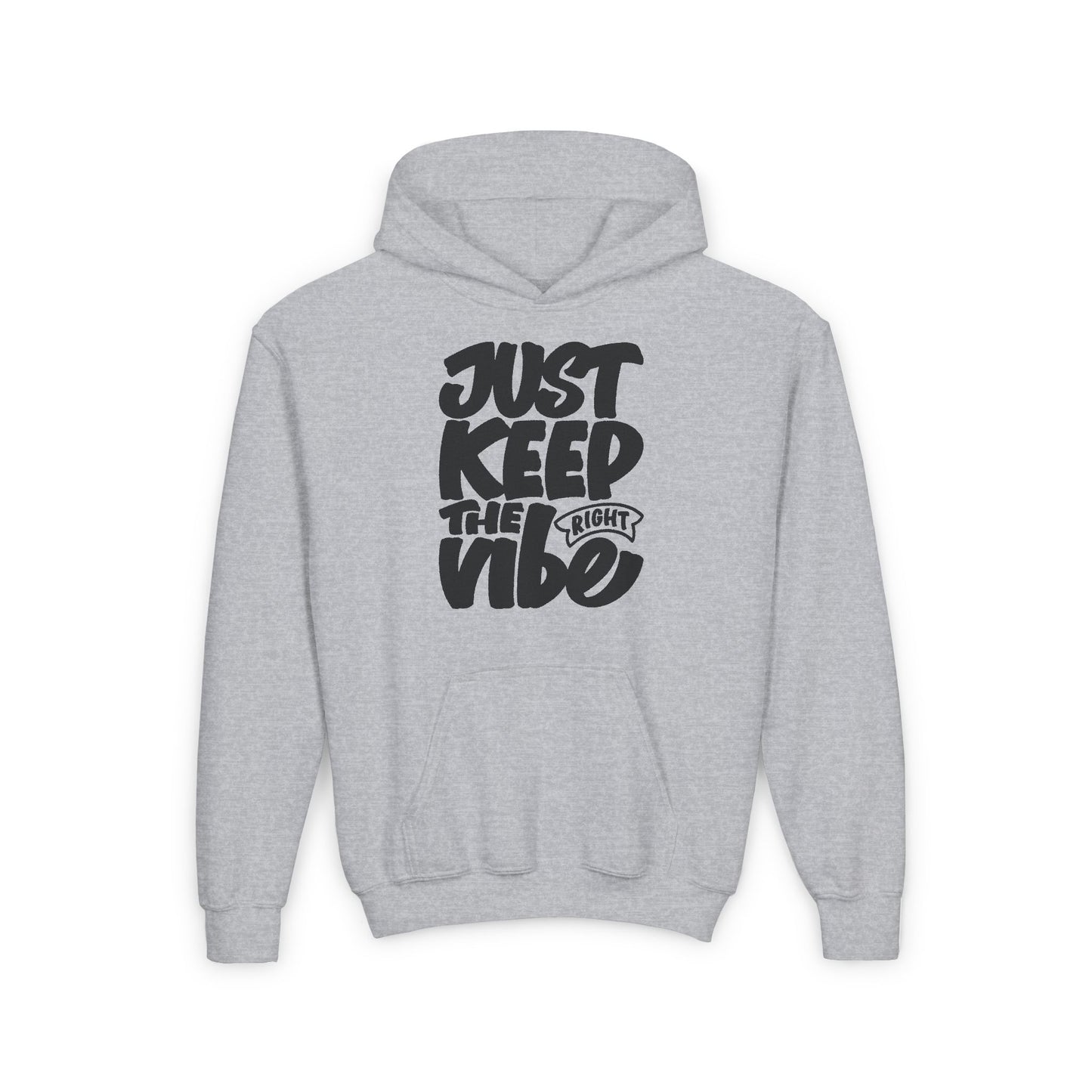 Just Keep The Right Vibe Youth Heavy Blend Hooded Sweatshirt
