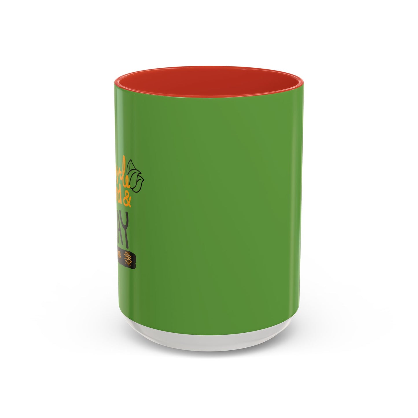 Hustle Hard And Pray Harder Accent Coffee Mug (11, 15oz)