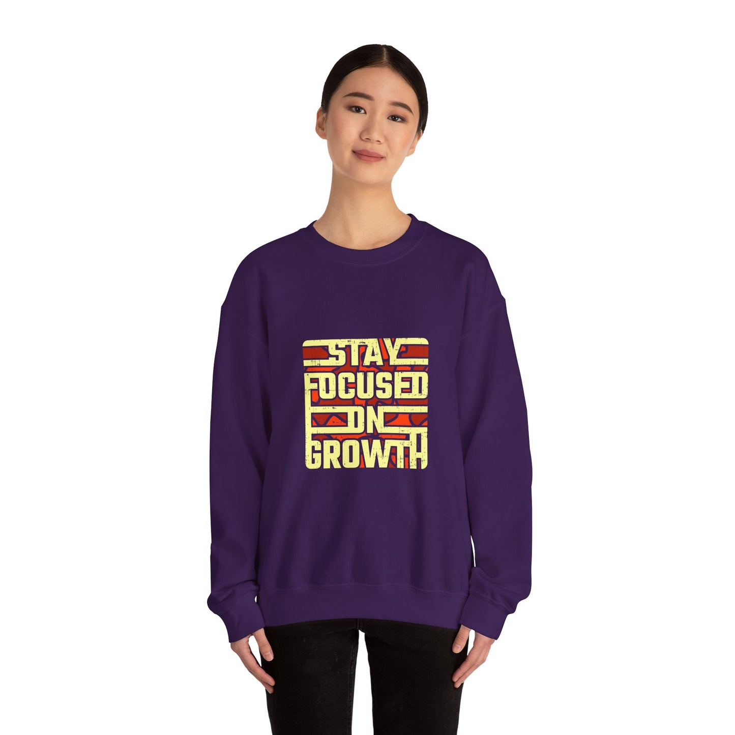 Stay Focused On Growth Unisex Heavy Blend™ Crewneck Sweatshirt