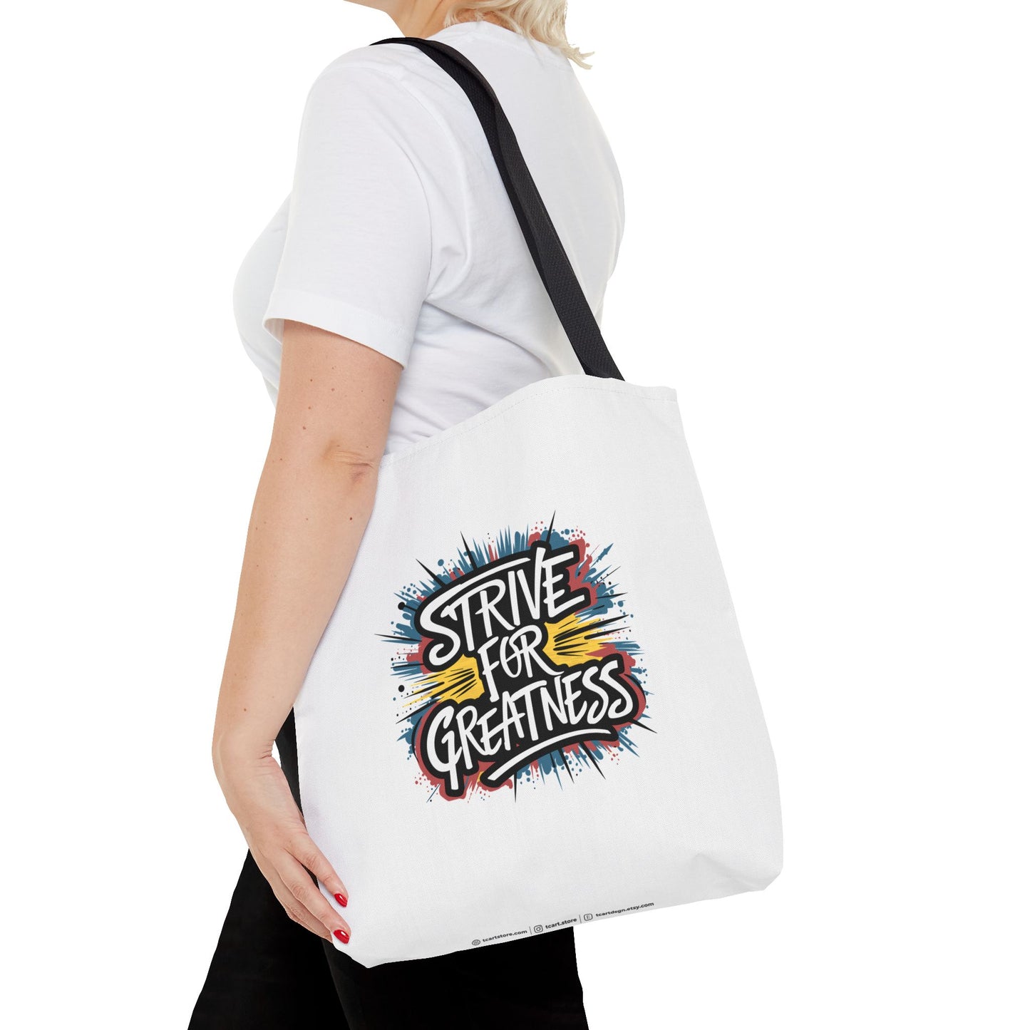 Strive For Greatness Tote Bag (AOP)