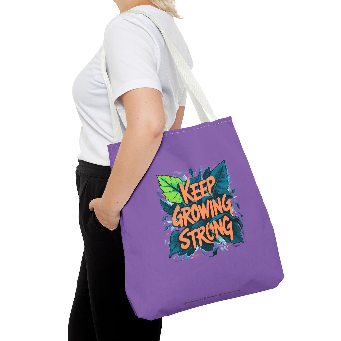Keep Growing Strong Tote Bag (AOP)