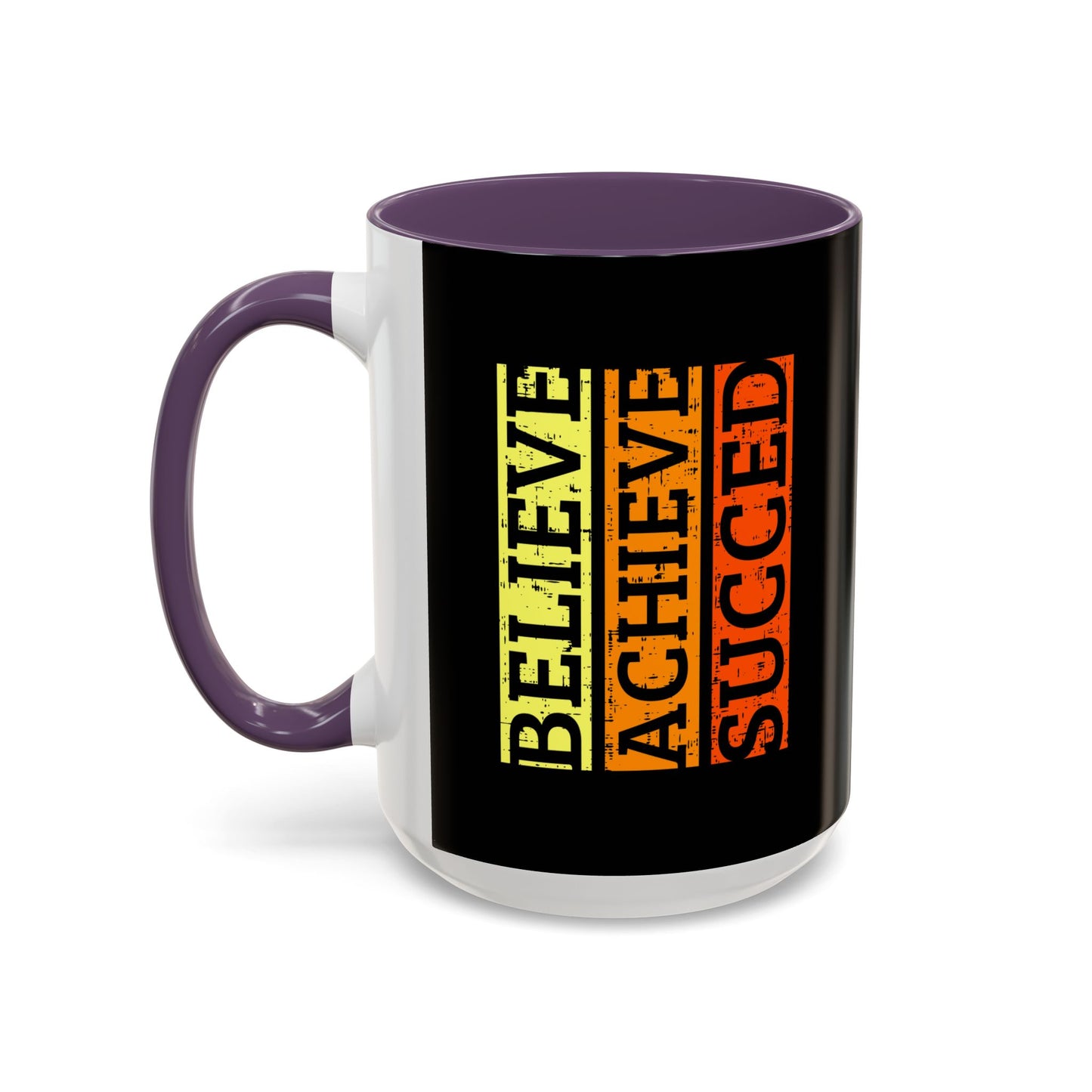 Belive Achieve Succed Accent Coffee Mug (11, 15oz)