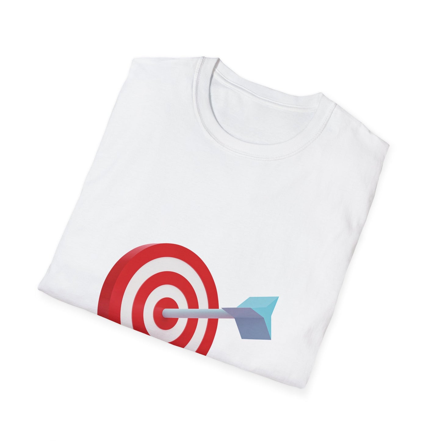 3d Render Arroe Hit The Center Of Target Or Goal Of Success Unisex Softstyle T-Shirt