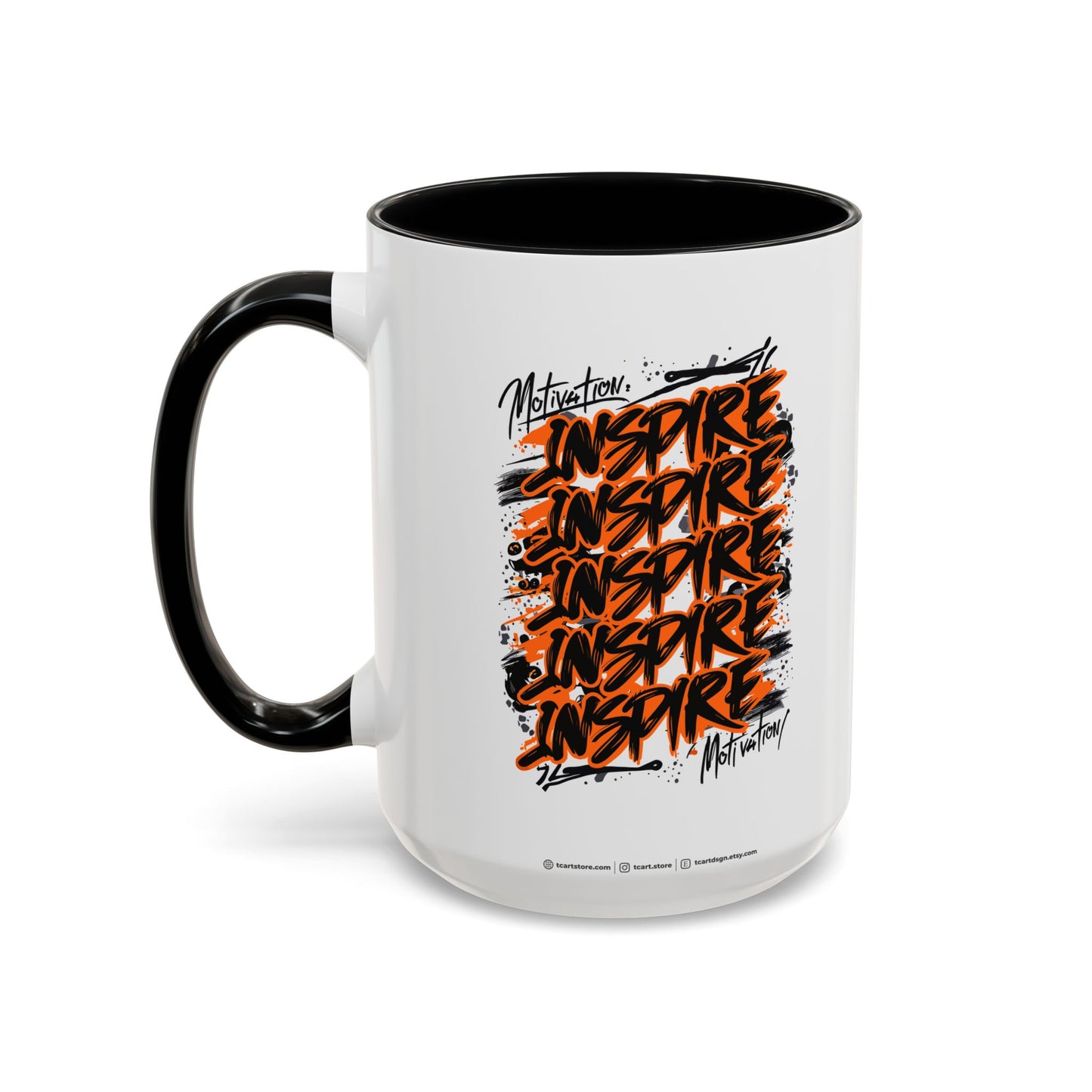 Motivation Inspire Motivation Accent Coffee Mug (11, 15oz)