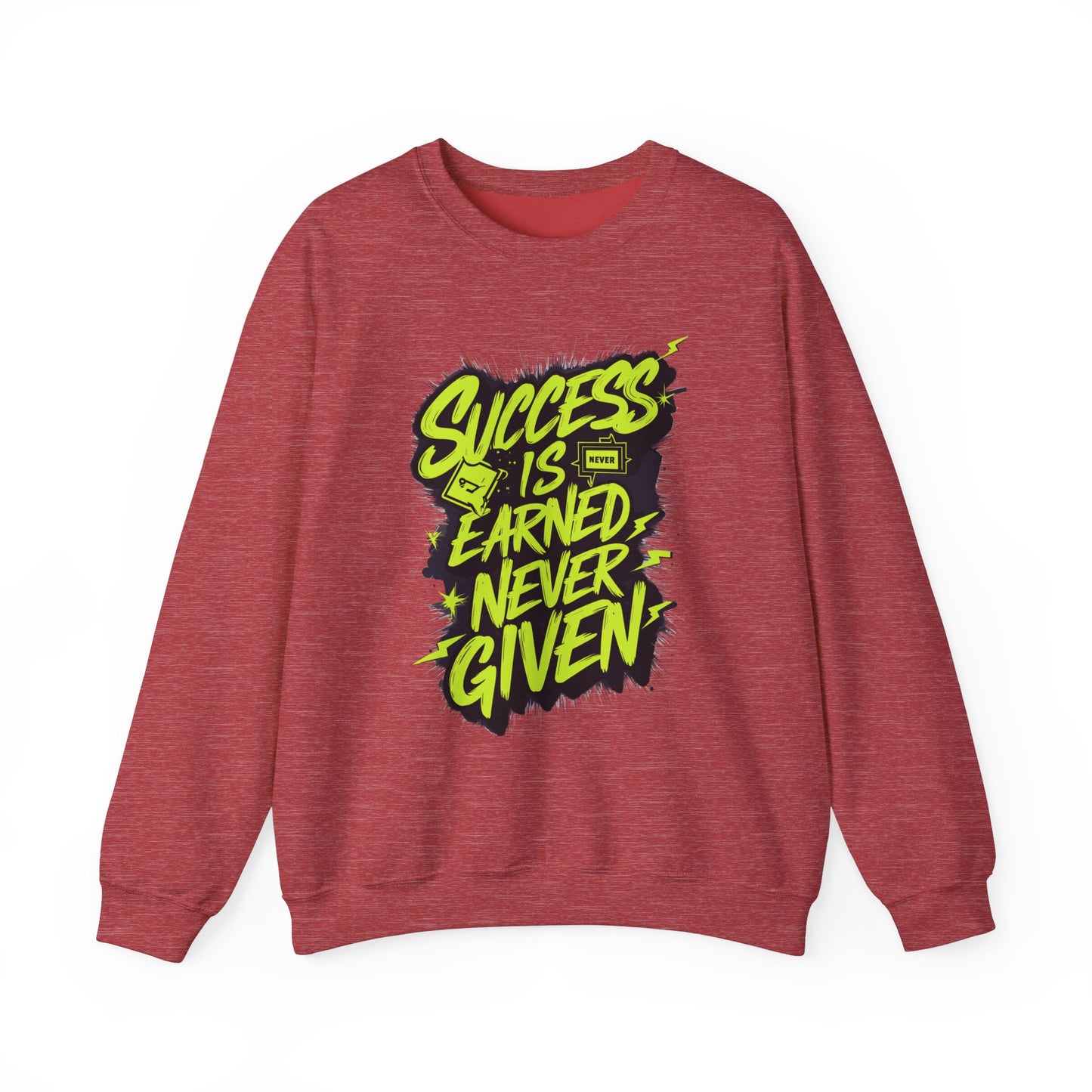Success Is Never Earned Never Given Unisex Heavy Blend™ Crewneck Sweatshirt