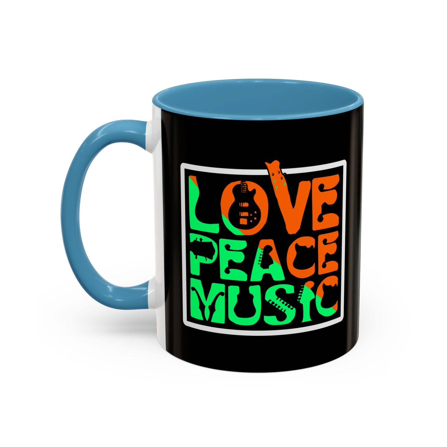 Love Peace Music Accent Coffee Mug (11, 15oz)