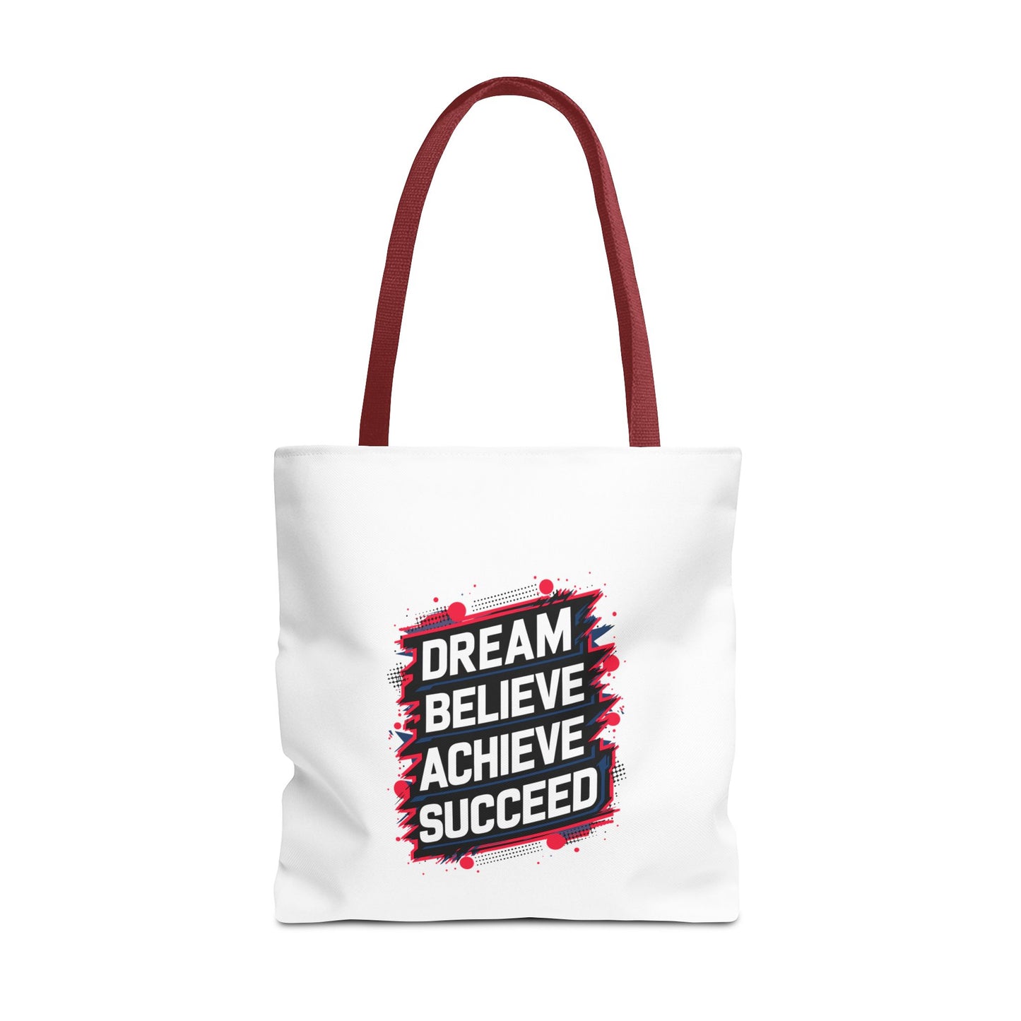 Dream Believe Achieve Succeed Tote Bag (AOP)