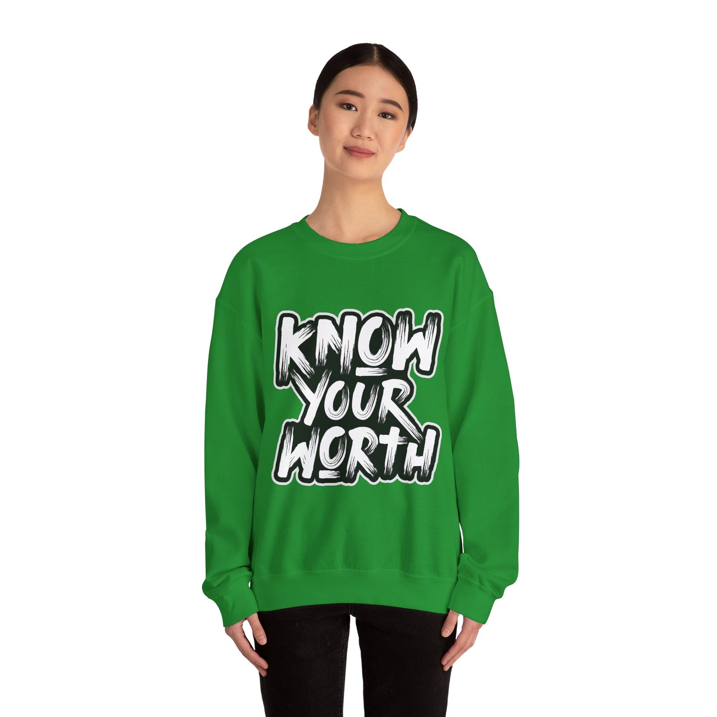 Know Your Worth Unisex Heavy Blend™ Crewneck Sweatshirt