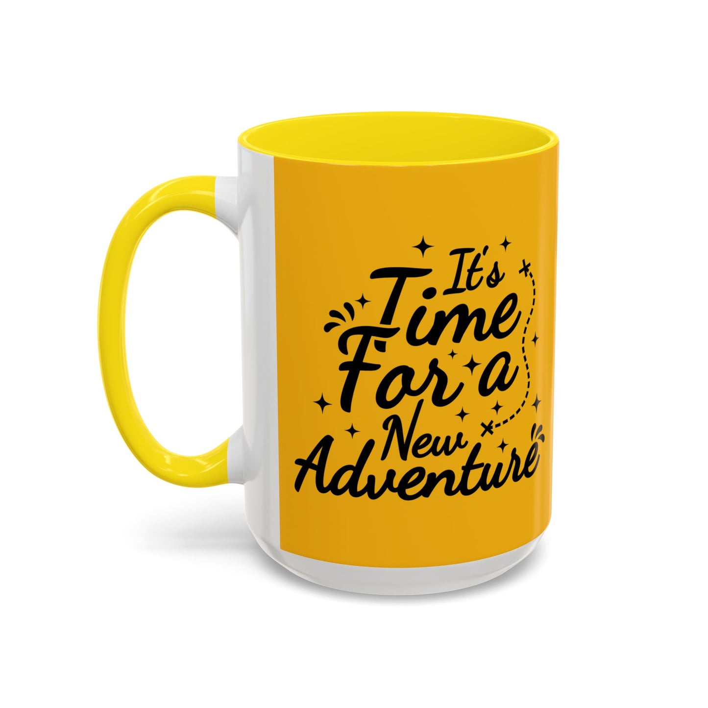 It's Time For A New Adventure Accent Coffee Mug (11, 15oz)