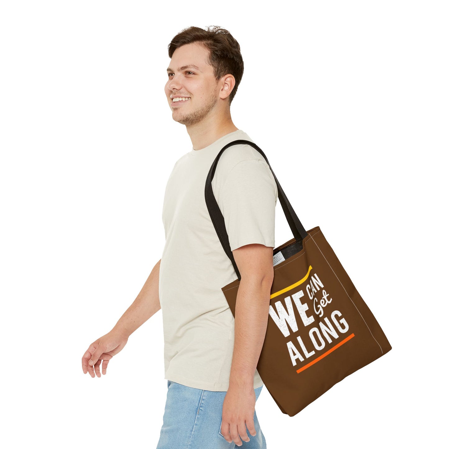 We Can Get Along Tote Bag (AOP)