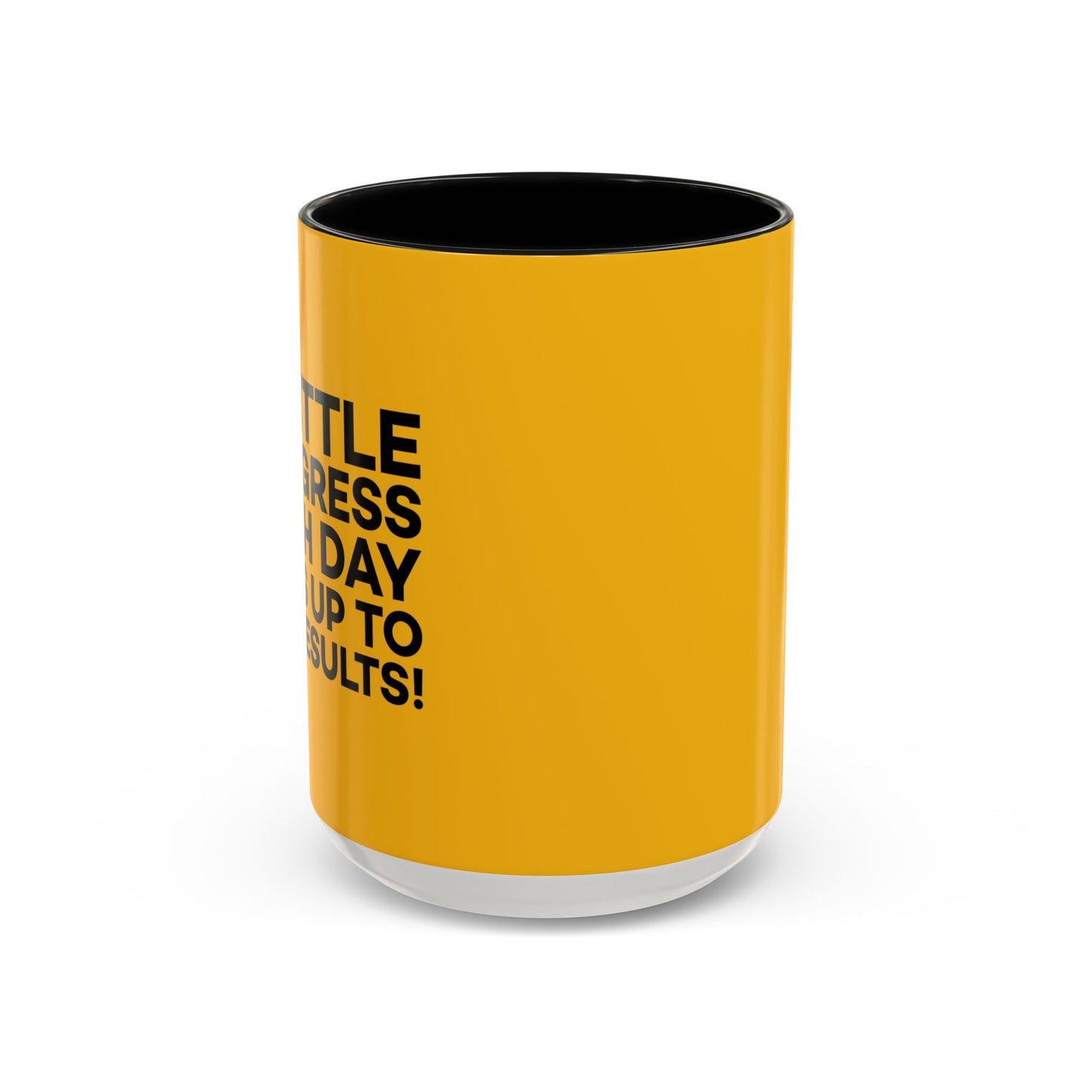 A Little Progress Each Day Adds Up To Big Results! Accent Coffee Mug (11, 15oz)