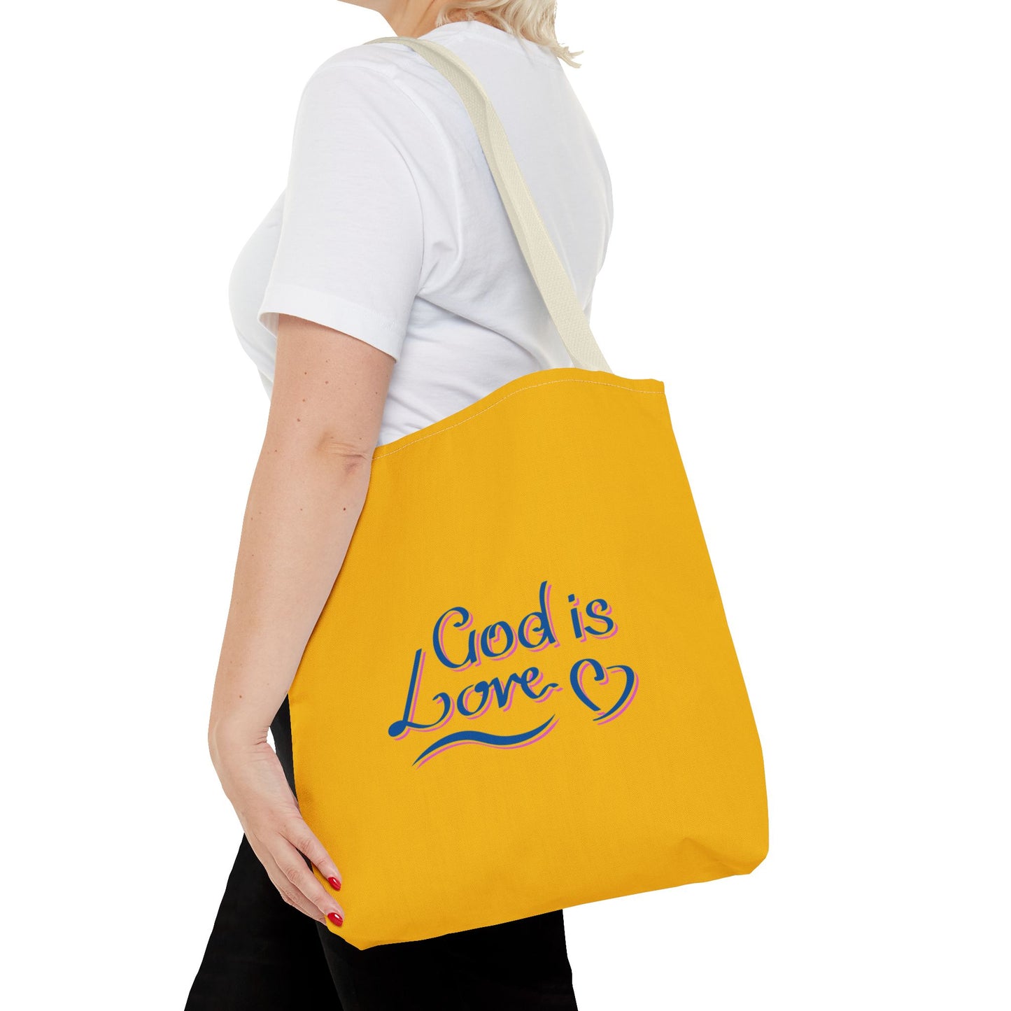 God Is Love Tote Bag (AOP)
