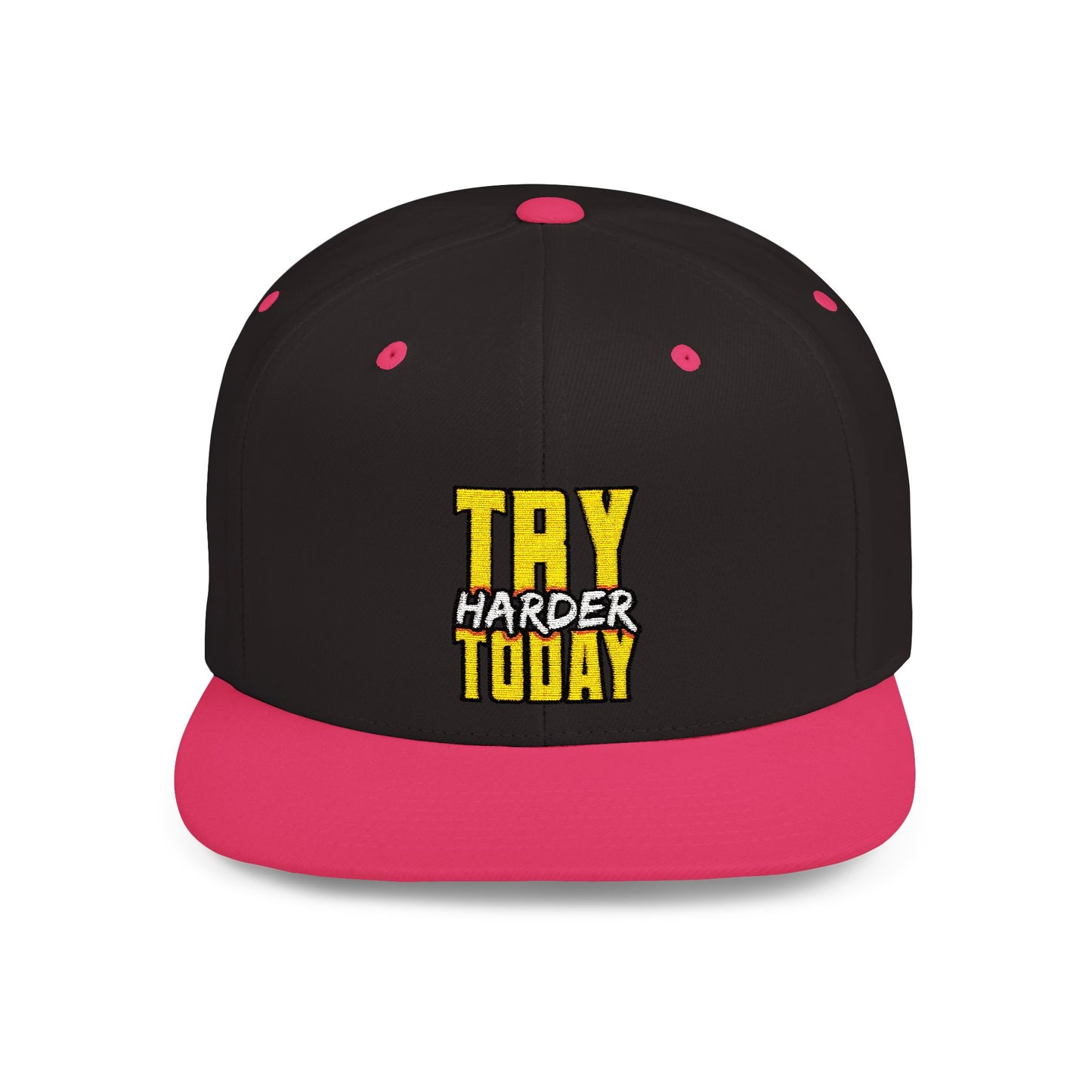 Try Harder Today Flat Bill Snapback