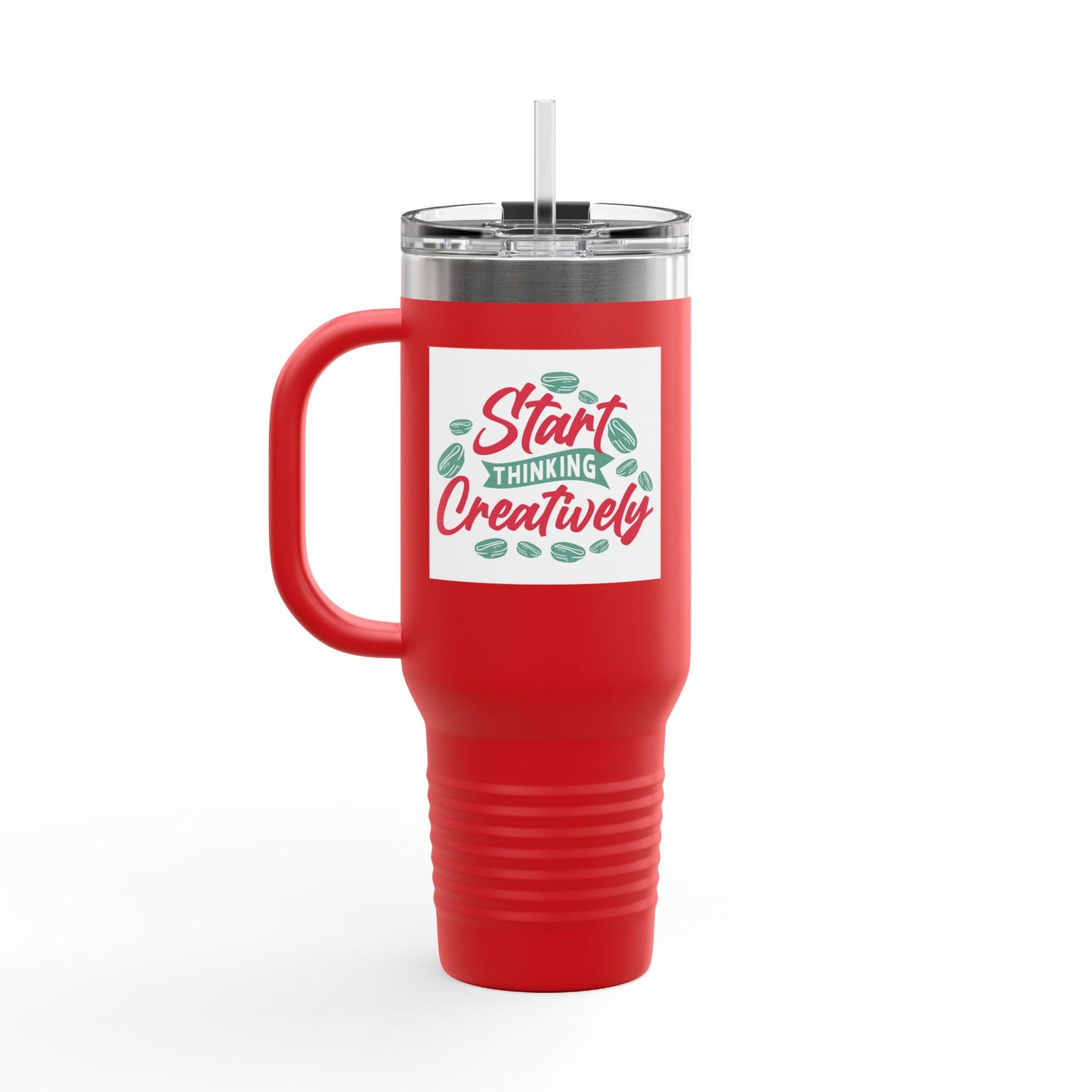 Start Thinking Insulated Travel Mug, 40oz