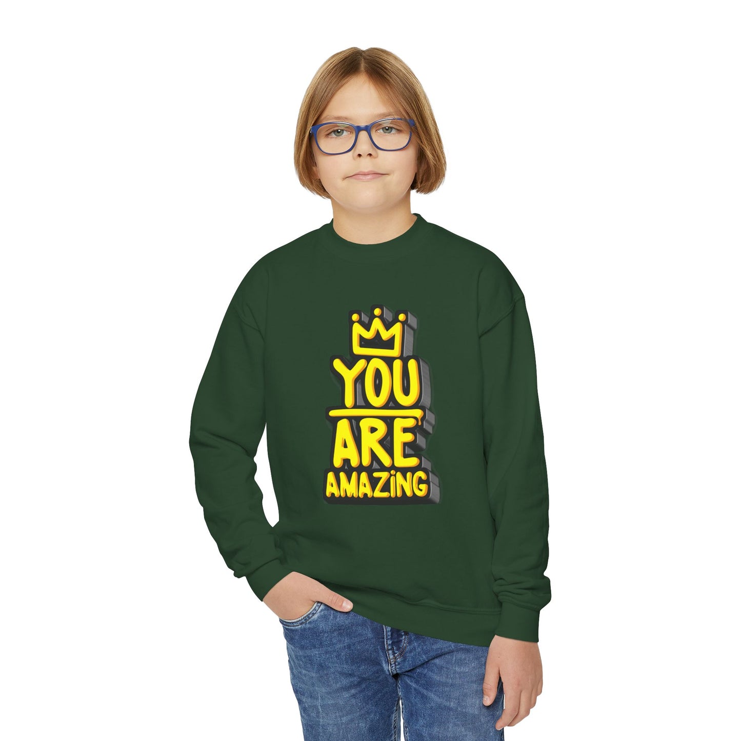 You Are Amazing Youth Crewneck Sweatshirt