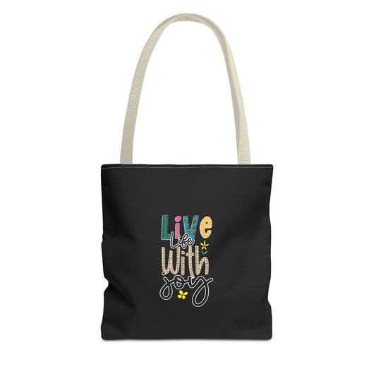 Live Life With Joy Tote Bag (AOP)