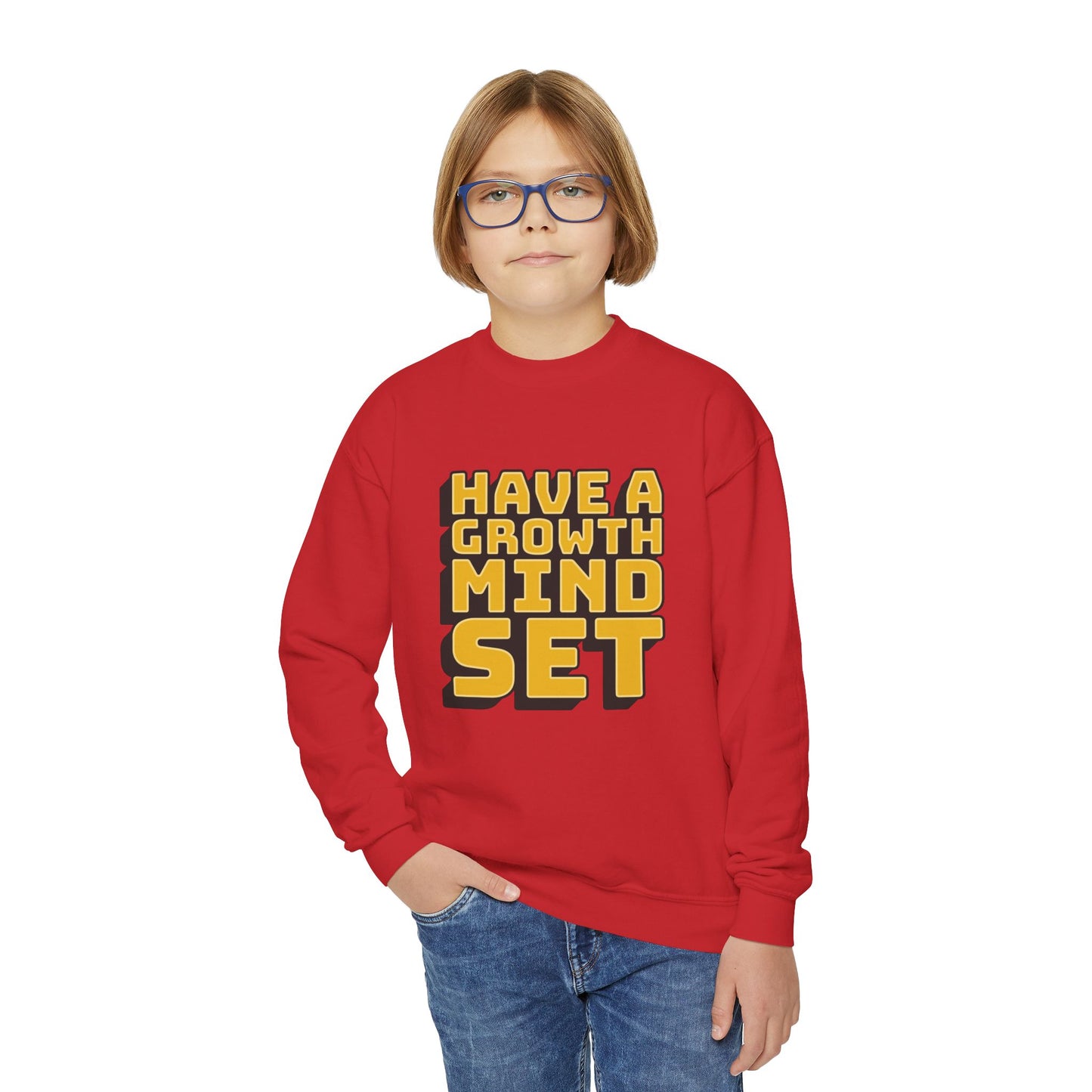 Have A Growth Mind Set Youth Crewneck Sweatshirt