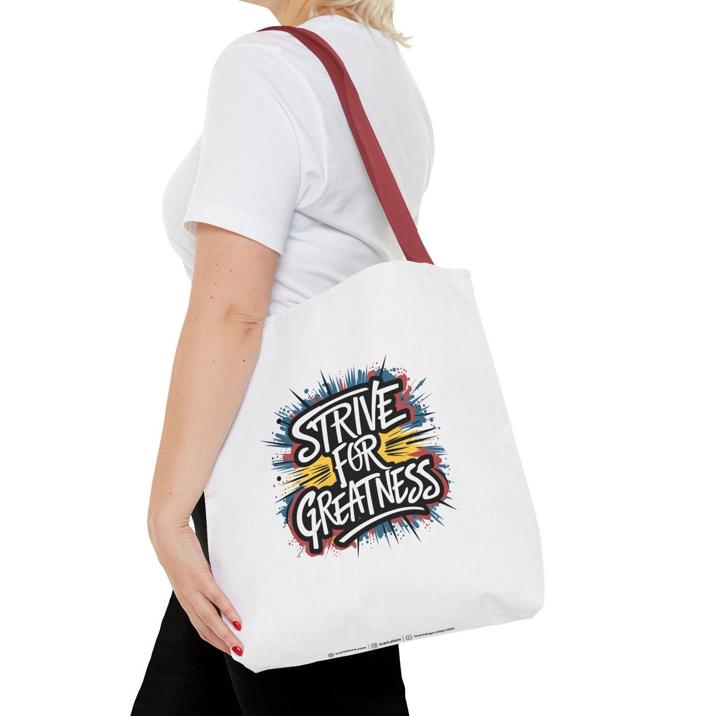 Strive For Greatness Tote Bag (AOP)