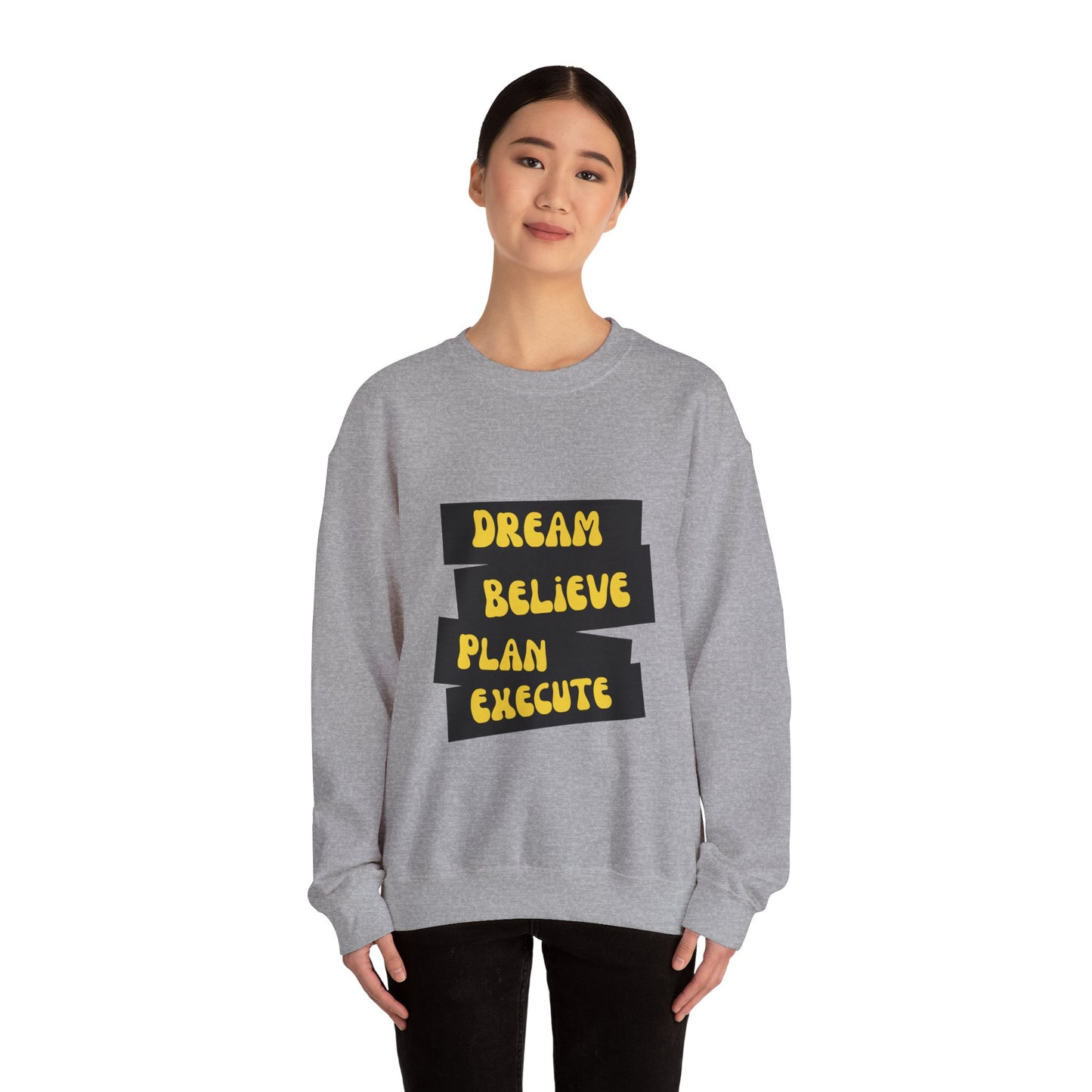 Dream Believe Plan Execute Unisex Heavy Blend™ Crewneck Sweatshirt