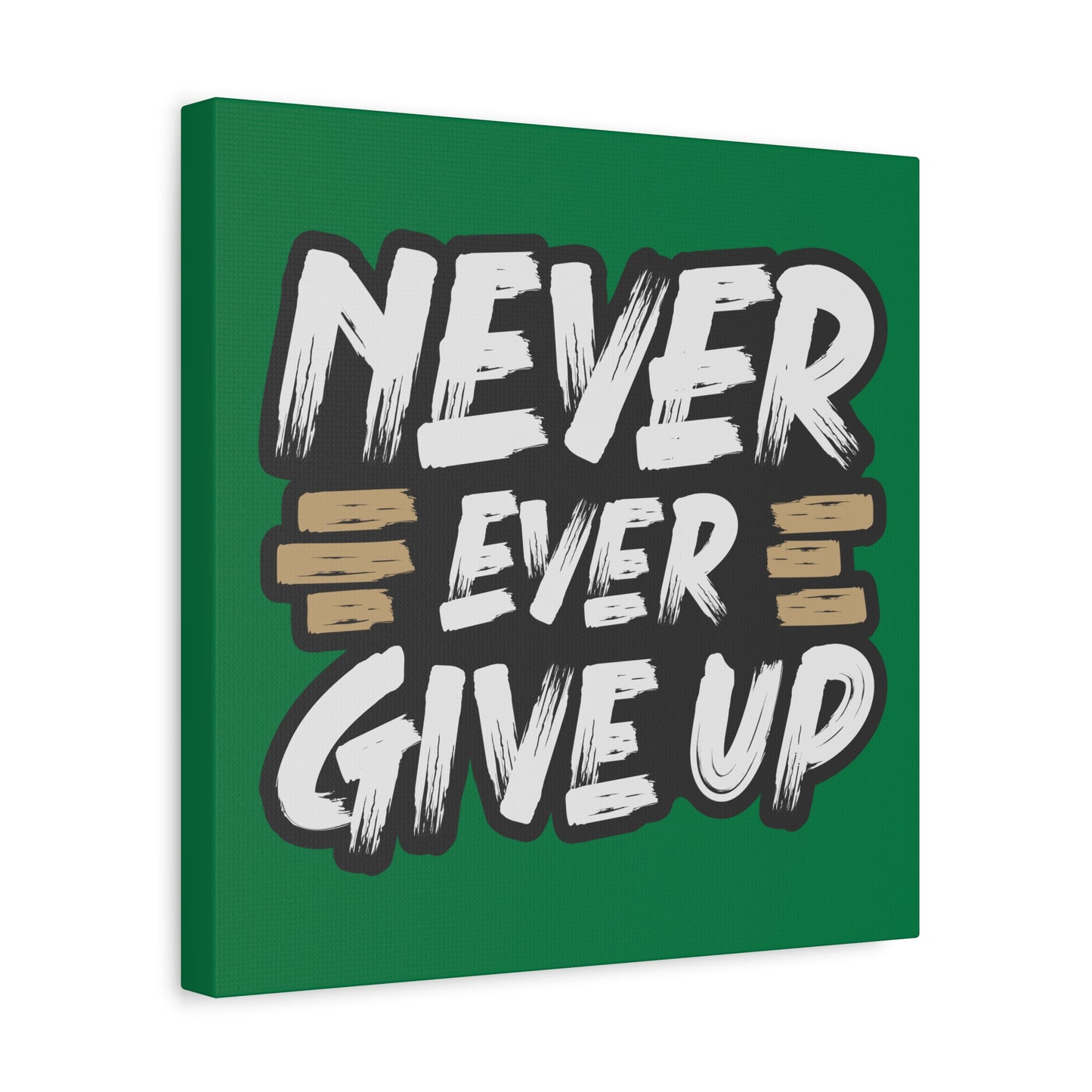 Never Give Up Matte Canvas, Stretched, 1.25"