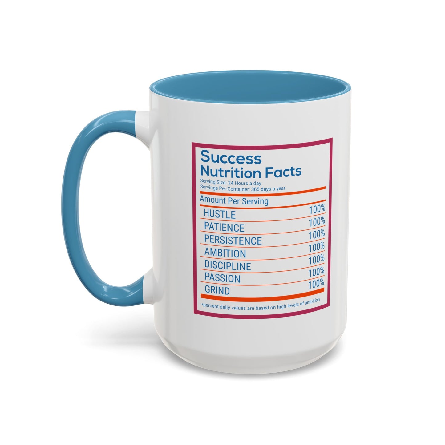 Success Nutrition Facts Accent Coffee Mug (11, 15oz)