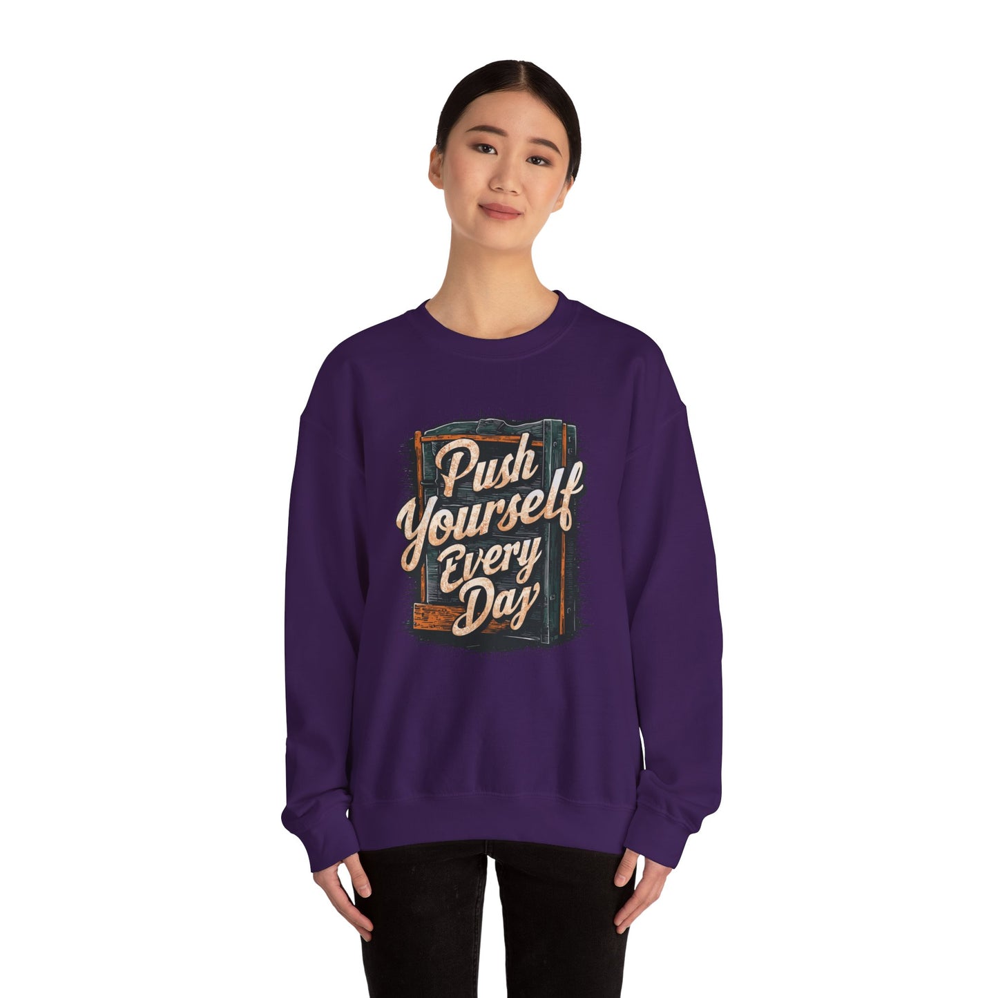 Push Yourself Every Day Unisex Heavy Blend™ Crewneck Sweatshirt