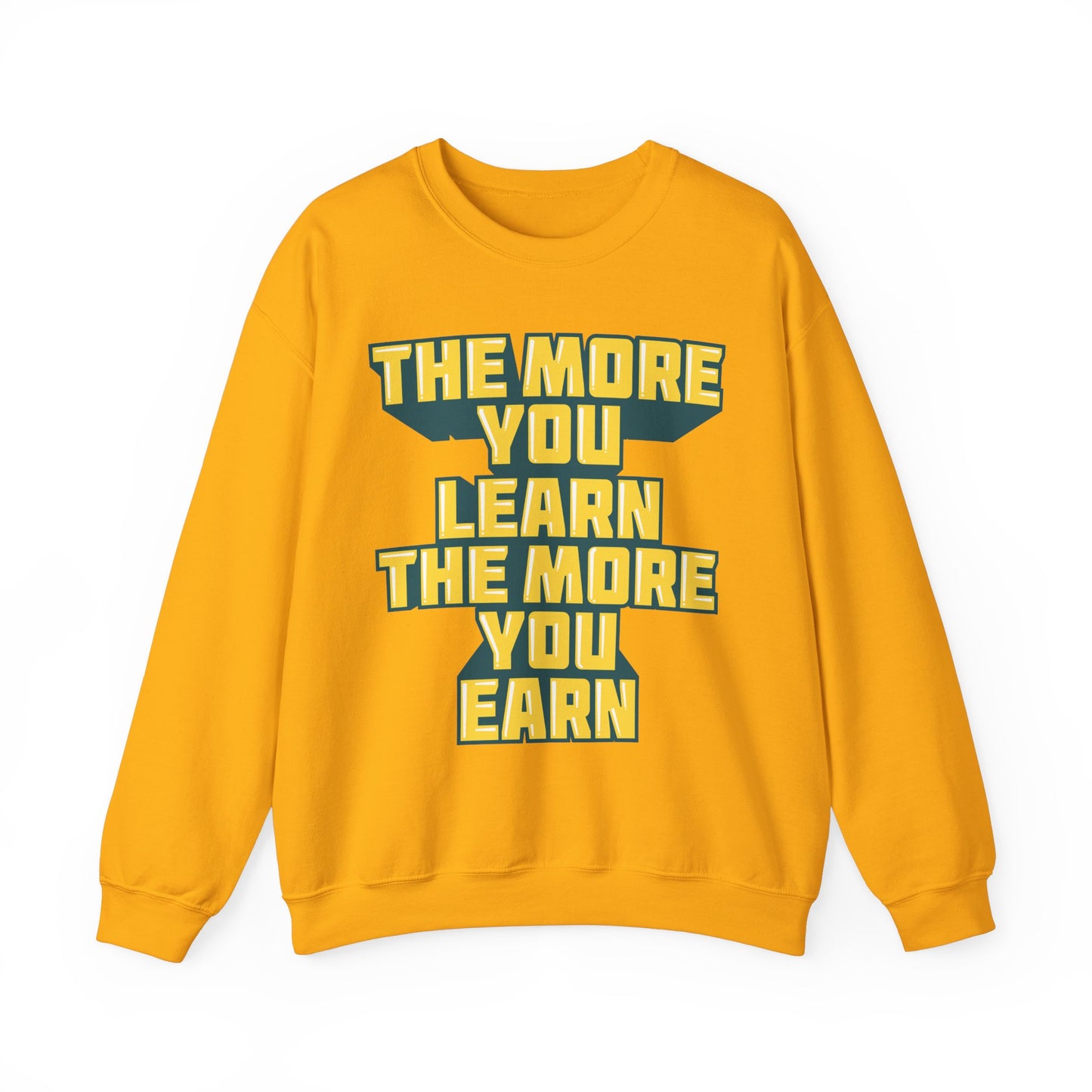 The More You Learn The More You Earn Unisex Heavy Blend™ Crewneck Sweatshirt