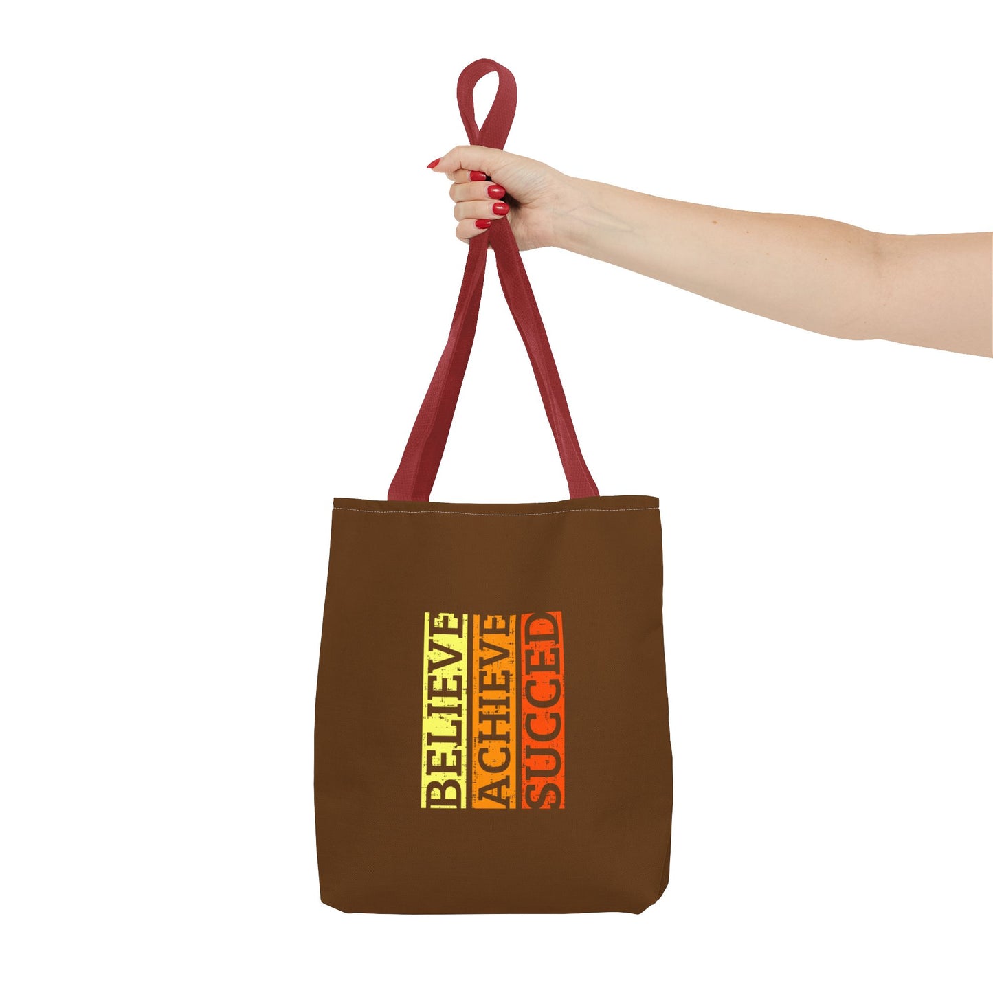 Believe Achieve Succed Tote Bag (AOP)