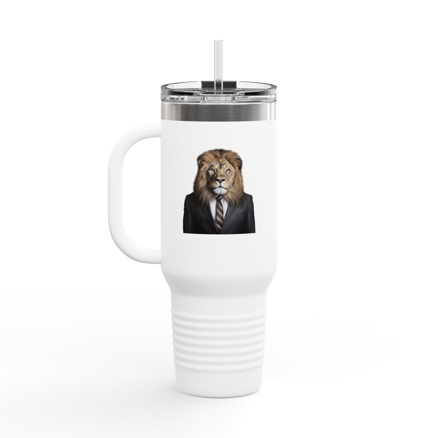Lion Business Person Insulated Travel Mug, 40oz