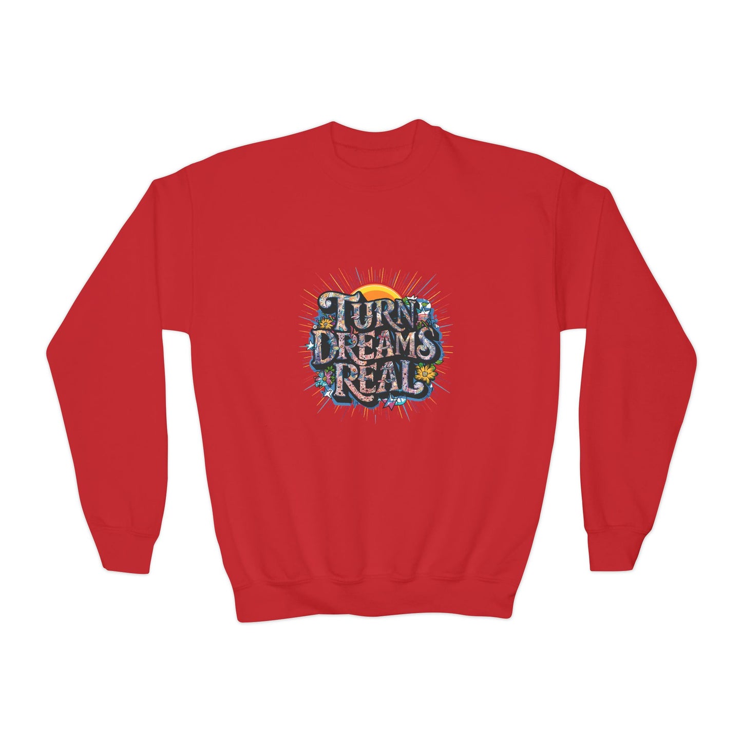 Turns Dreams Real Youth Crewneck Sweatshirt
