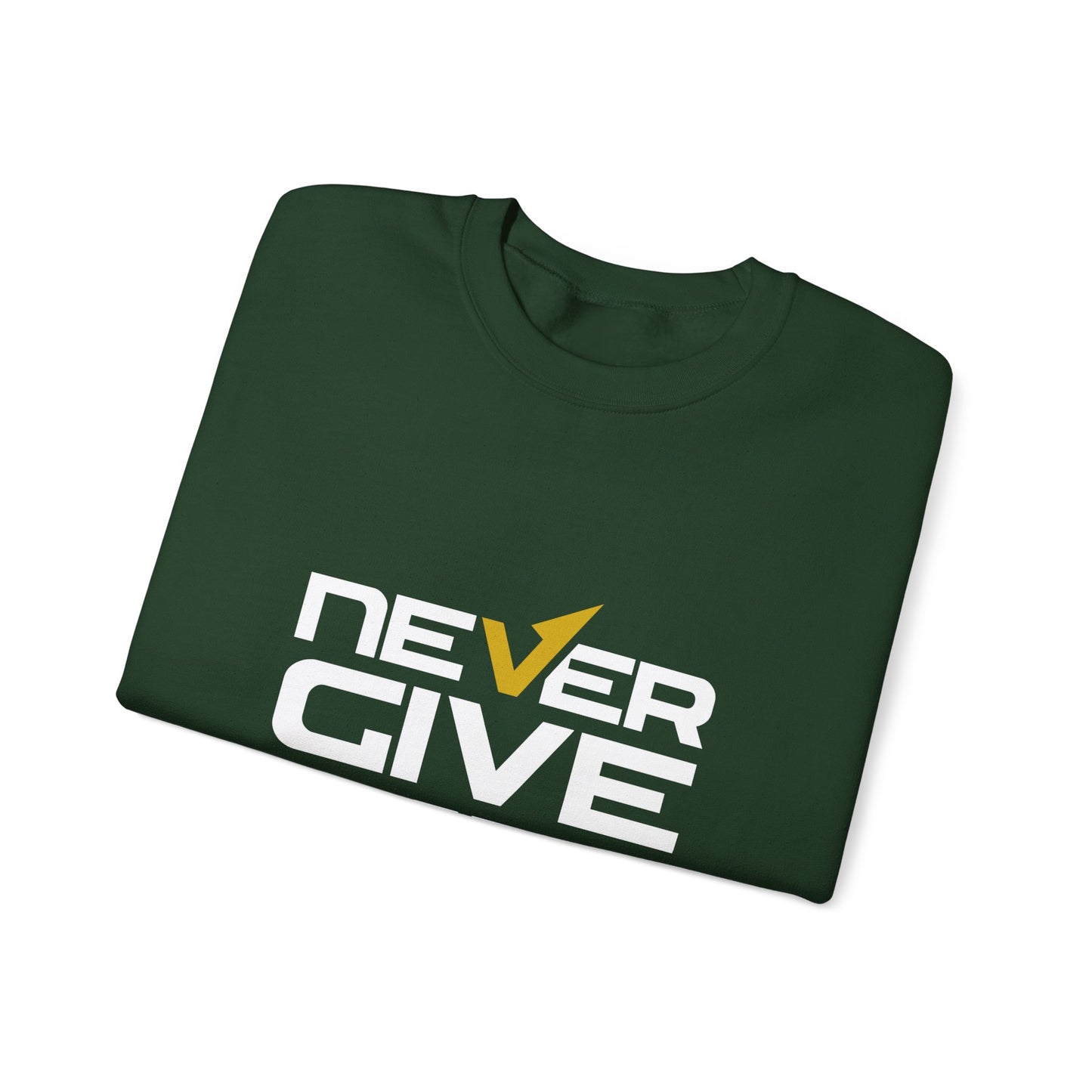 Never Give Up Unisex Heavy Blend™ Crewneck Sweatshirt